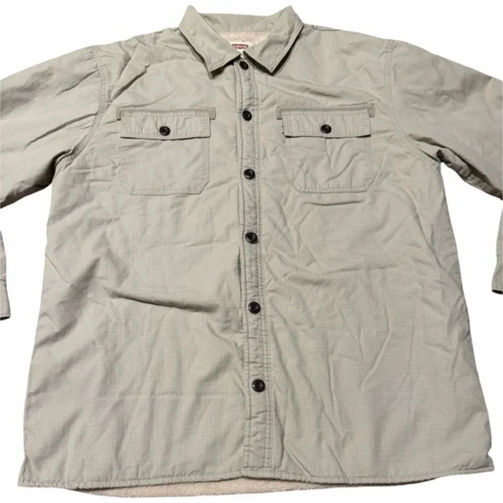 Levis Shirt Jacket Mens XL Sherpa Lined Button‎ Up Shacket Pockets Casual